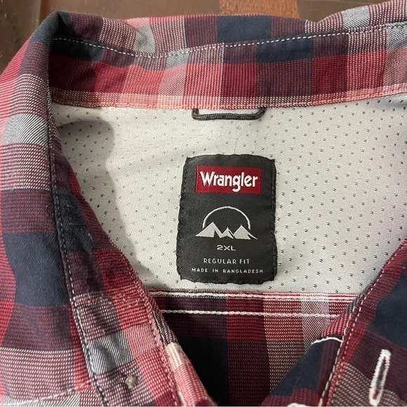 Wrangler Short Sleeve Button Up Men’s 2XL Vented Outdoor Hiking Light Weight - Picture 3 of 9